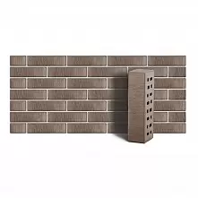  ЛСР Клинкер лицевой серый Стокгольм с рельефной поверхностью Тростник 